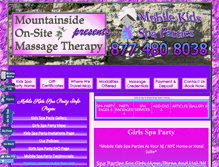 Tablet Screenshot of kids-spa-party-nj.njmassage.info